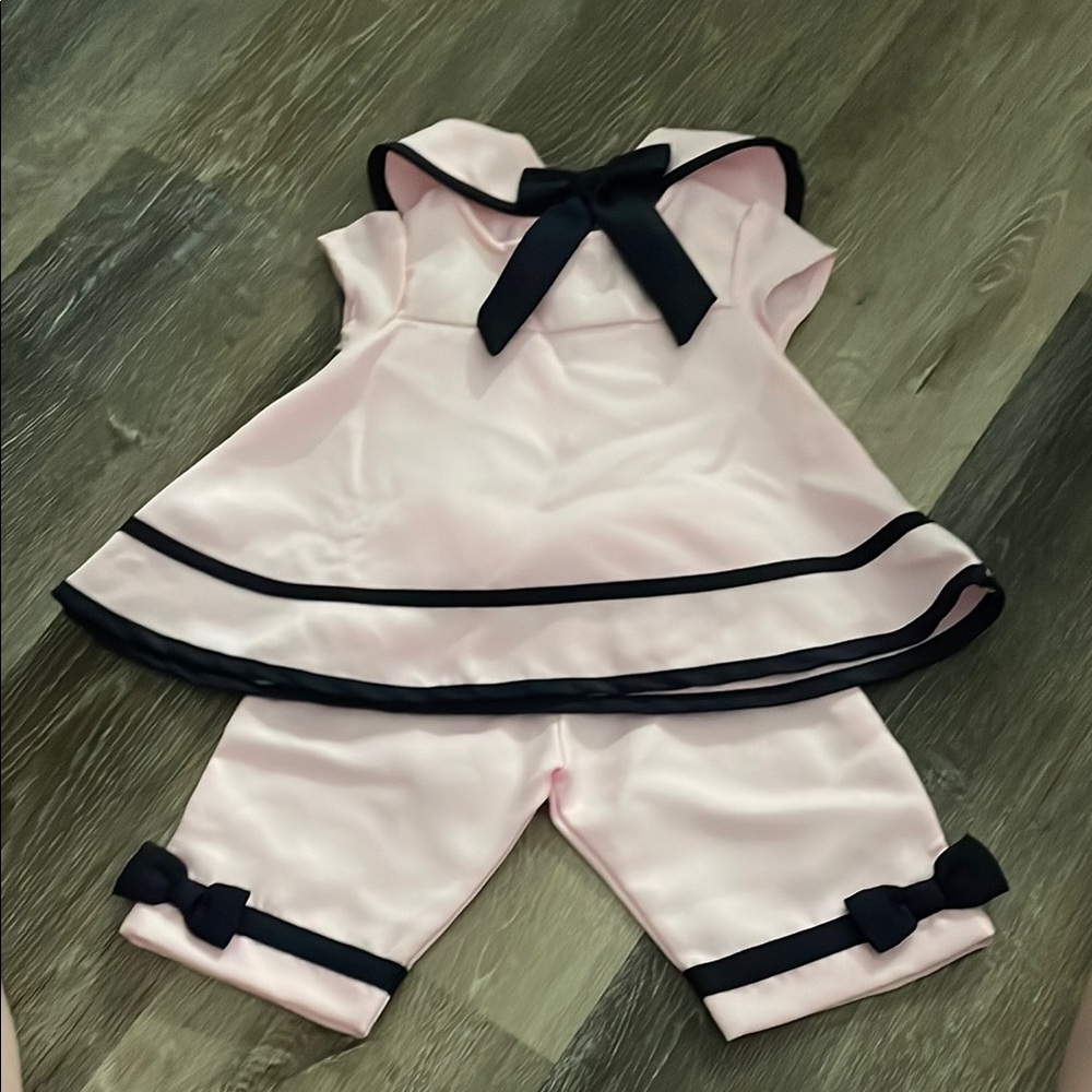 Pink and Black Baby Dress Set